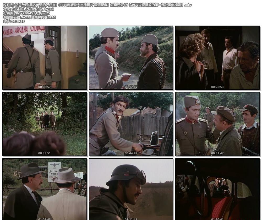 巧入敌后[黑名单上的人归来]（1976南斯拉夫二战影片 国语配音）豆瓣评分6.9【1977央视播放的.jpg
